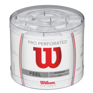 Wilson - Pack de 60 Overgrips Para Raqueta de Tenis - Pro Perforated - Blanco