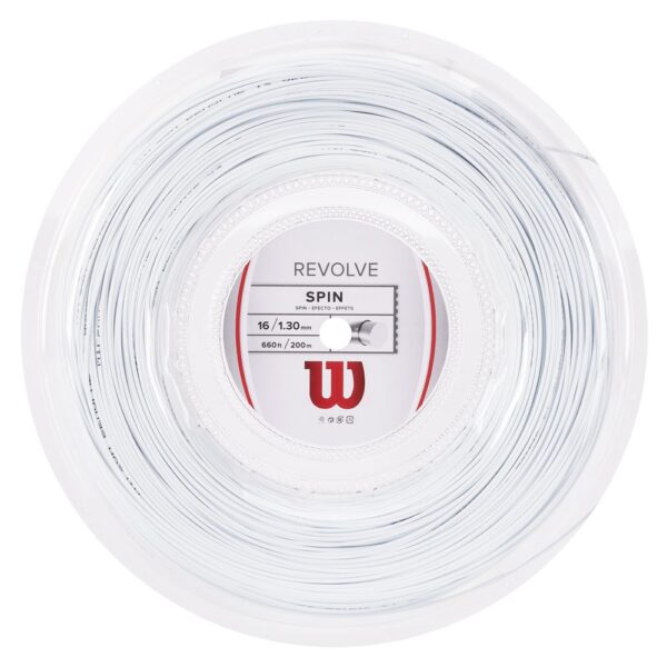 Wilson -  Rollo De Cuerdas X200 Metros Para Raquetas De Tenis - Revolve 16 - Blanco