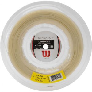 Wilson -  Rollo De Cuerdas X200 Metros Para Raquetas De Tenis - Sensation 16 - Blanco