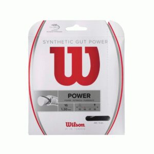Wilson - Set De Cuerdas Para 1 Raqueta De Tenis - Synthetic Gut Power 16 - Negro