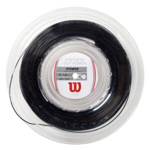 Wilson -  Rollo De Cuerdas X200 Metros Para Raquetas De Tenis - Synthetic Gut Power 17 - Negro
